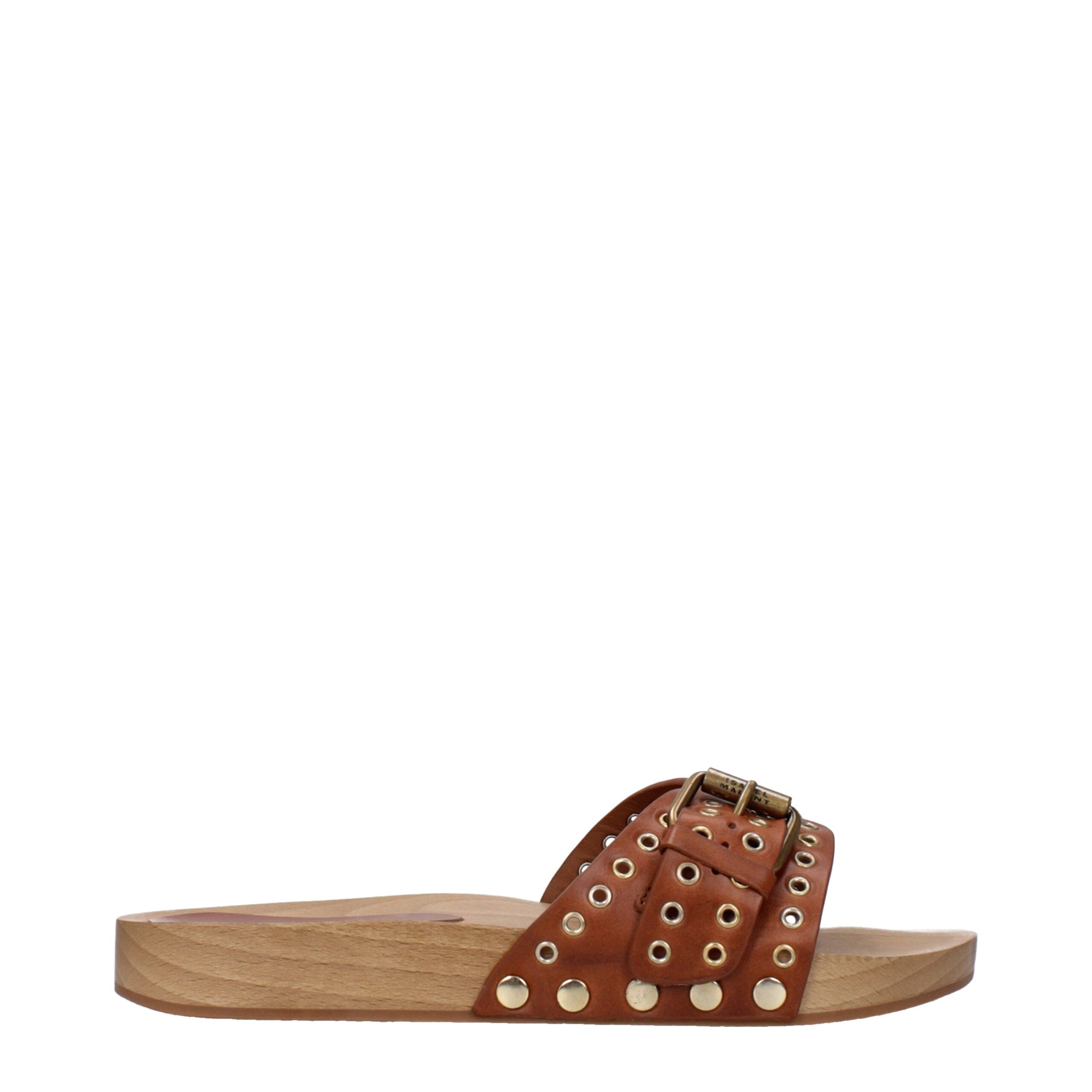 Isabel Marant Brown Leather Slipper